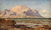 Adalbert Waagen Bucht von Palermo mit Blick auf Monte Pellegrino oil on canvas